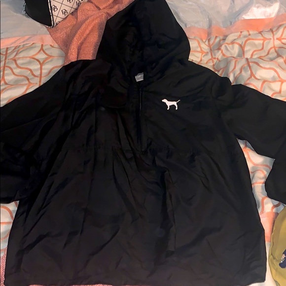 Pink pullover wind breaker